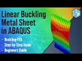 Abaqus Tutorial Linear Buckling of Sheet Metal FEA in 10 Minutes