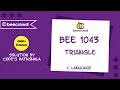 beecrowd Problem 1043 Triangle solution Bangla C language