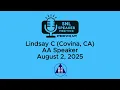 Lindsay C Covina CA - AA Speaker