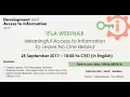 IFLA Webinar Development and Access to Information DA2I