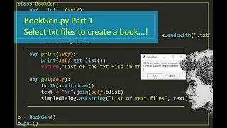 Bookgen part 1 - create a book from different text files with python
