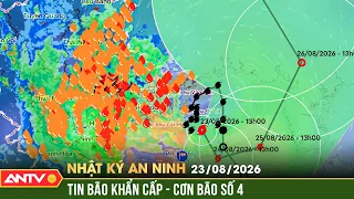 Bão số 4 chỉ di chuyển 3km/h, miền Bắc mưa trắng trời | Nhật ký an ninh ngày 23/8 | ANTV