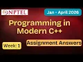 NPTEL Programming in Modern C Week 1 Assignment Answers With Explanation Jan Apr 2026