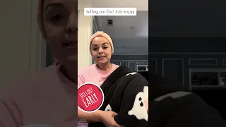 Spooky season essentials pink ghost blanket