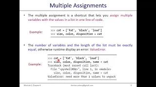 Python Programming Lists Operations and Methods VTU BE CSE 18CS55 ADP Module 2 Lecture 2