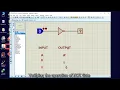 Verifying the operation of NOT Gate using Proteus