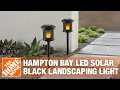Hampton Bay Solar Black LED Path Landscaping Light The Home Depot