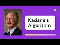 Maximum Sum Contiguous Subarray Kadane s Algo Dynamic Programming
