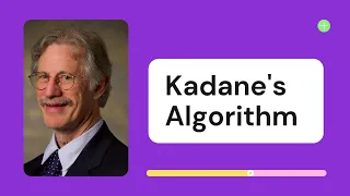 Maximum Sum Contiguous Subarray Kadane s Algo Dynamic Programming