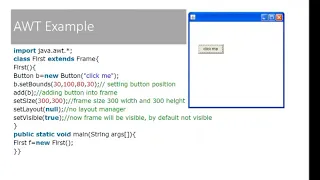 Java Programming Unit 10 GUI Lecture 1