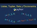 Listas Tuplas Sets y Diccionarios en Pyhton Manejo de Arrays