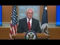 Rex Tillerson statement in US State Department briefing room after firing ABC News special report