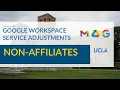 Google Workspace Service Adjustments - Non-Affiliate