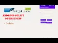 how to delete data in SQLite database delete data in SQLite database delete data