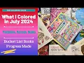 What I Colored in July 2024 Fantasy Summer Coloring Pages Books and Etsy Printables
