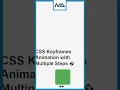 Create a CSS Keyframes Animation in 60 Seconds HTML CSS