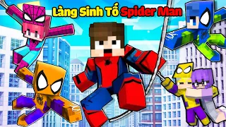 Làng Sinh Tố Trở Thành SPIDER MAN Trong Minecraft