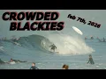 Crowded Blackies Surfing but cool angle 4K Vid