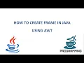 How to Create Frame In Java AWT HINDI Frame in java