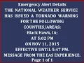 EAS Tornado Warning in Waterloo IA