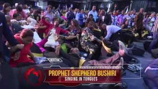 prophet shepherd bushiri singing in tongues and demonstrating gods power