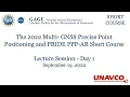 GNSS PPP Course Day 1