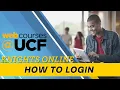 How to Log in to Webcourses UCF