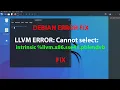 DEBIAN ERROR FIX LLVM ERROR Cannot select intrinsic llvm x86 sse41 pblendvb