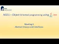 M251 Meeting 6 Object-Oriented Programming using Java