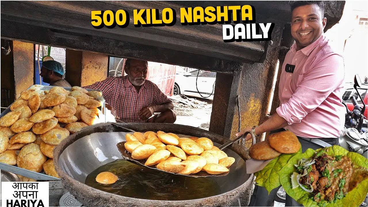 40/- Rs Rattilal ji ka Anokha Street Food India   Chatori Aloo Khaste, Chole Bhature, Black Jamun