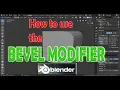 How to use the bevel modifier in blender 2 80