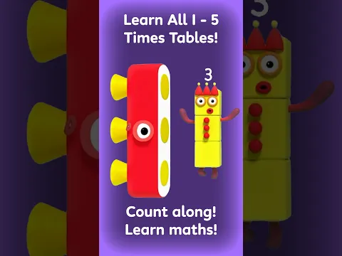 Learn 1 to 5 Times Tables Easy with Fun Kids Songs | Educational Music for Children | Numberblocks