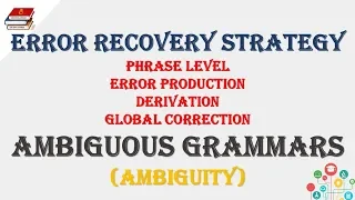 error recovery strategy ambiguous grammars
