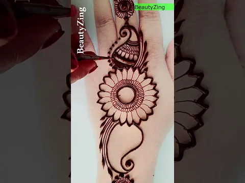 How to Make Mehndi Flower and Kairi Design  #mehndi #henna #arabicmehndi #mehandi