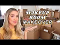 MAKEUP ROOM OFFICE TRANSFORMATION UNPACKING DECLUTTERING DECOR leighannsays