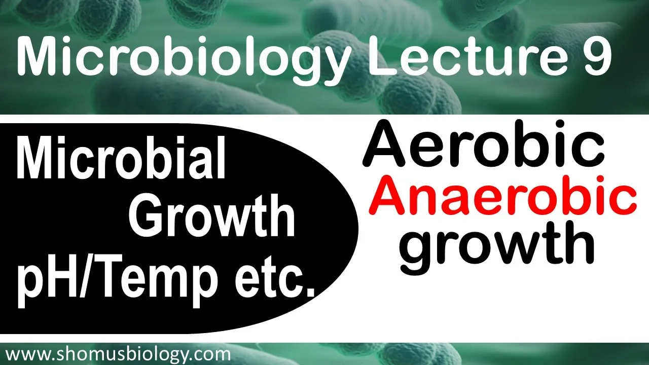 Microbiology lecture 9 | Microbial growth aerobic, anaerobic | effect of pH, temperature