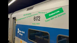 MTA Metro-North Train 880 Shoreliner II Hudson Line Express Train Poughkeepsie to Grand Central