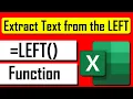 How to use LEFT Function In Excel