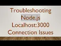 Troubleshooting Node js Localhost 3000 Connection Issues