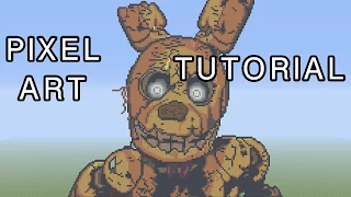 Minecraft Pixel Art Tutorial - Springtrap FNAF 3