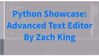 Python Advanced Text Editor Showcase