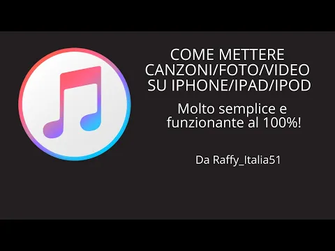 Download MP3 Come mettere le canzoni/foto/video su iPhone/iPad/iPod con iTunes (100% FUNZIONANTE)