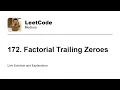 172 Factorial Trailing Zeroes Leetcode Medium