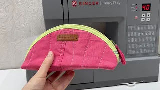 diy denim pouch in 5 minutes easy upcycled jeans sewing tutorial