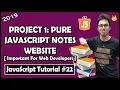 Project 1 Build a Notes Taking Website Using Pure JavaScript JavaScript Tutorial In Hindi