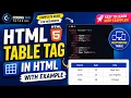 Table Tag in HTML with Example Complete Beginner Tutorial