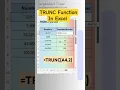 TRUNC Function in Excel Remove Decimal Without Rounding
