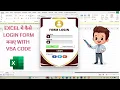 MS Excel Userform Login user and Password Create with VBA code excel login page