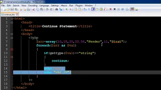PHP MySQL Tutorial 31 Continue Statement YouTube