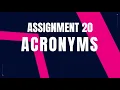 Acronyms Assignment 20 Nxtwave ccbp 4 0 telugu Python tips tricks coding Python Programming